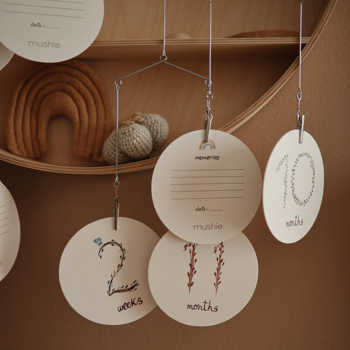 Mushie Mile Stone Cards