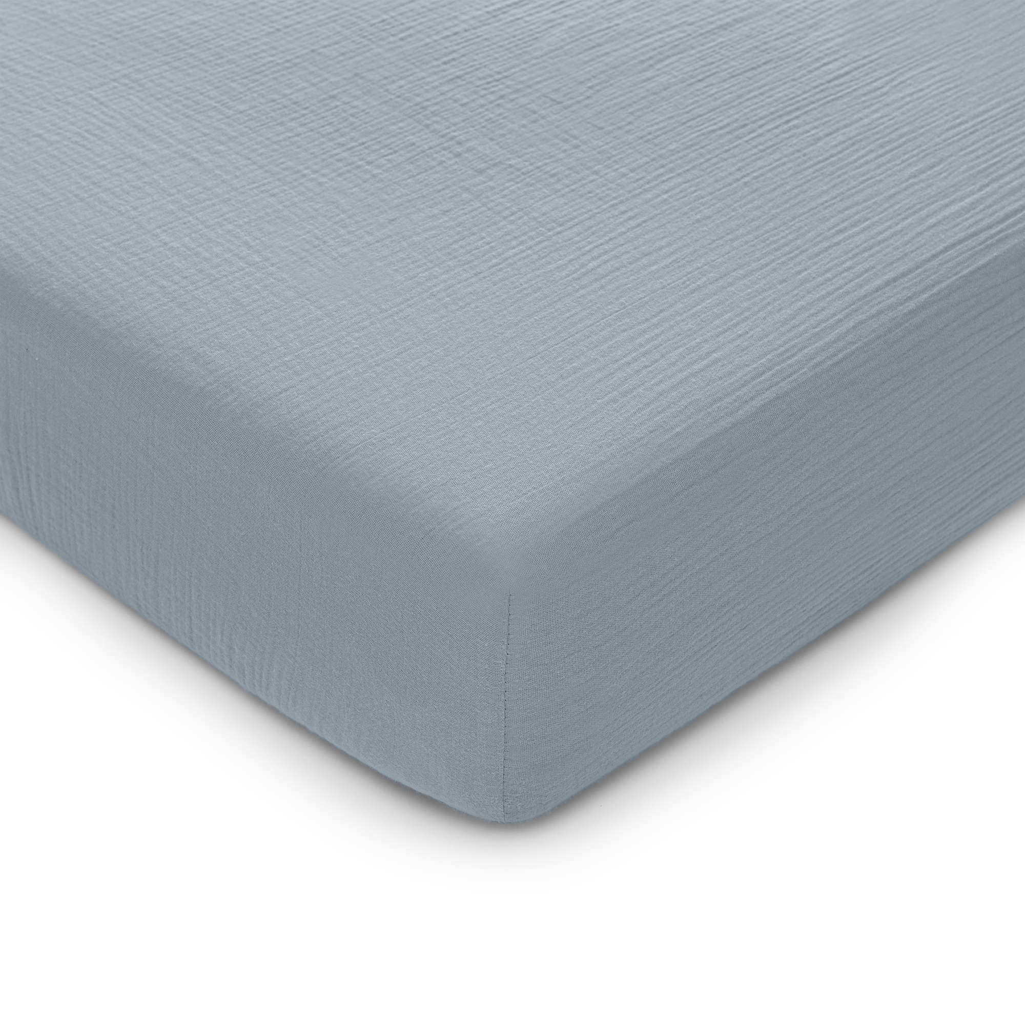 Muslin Fitted Crib Sheet - Pacific Blue