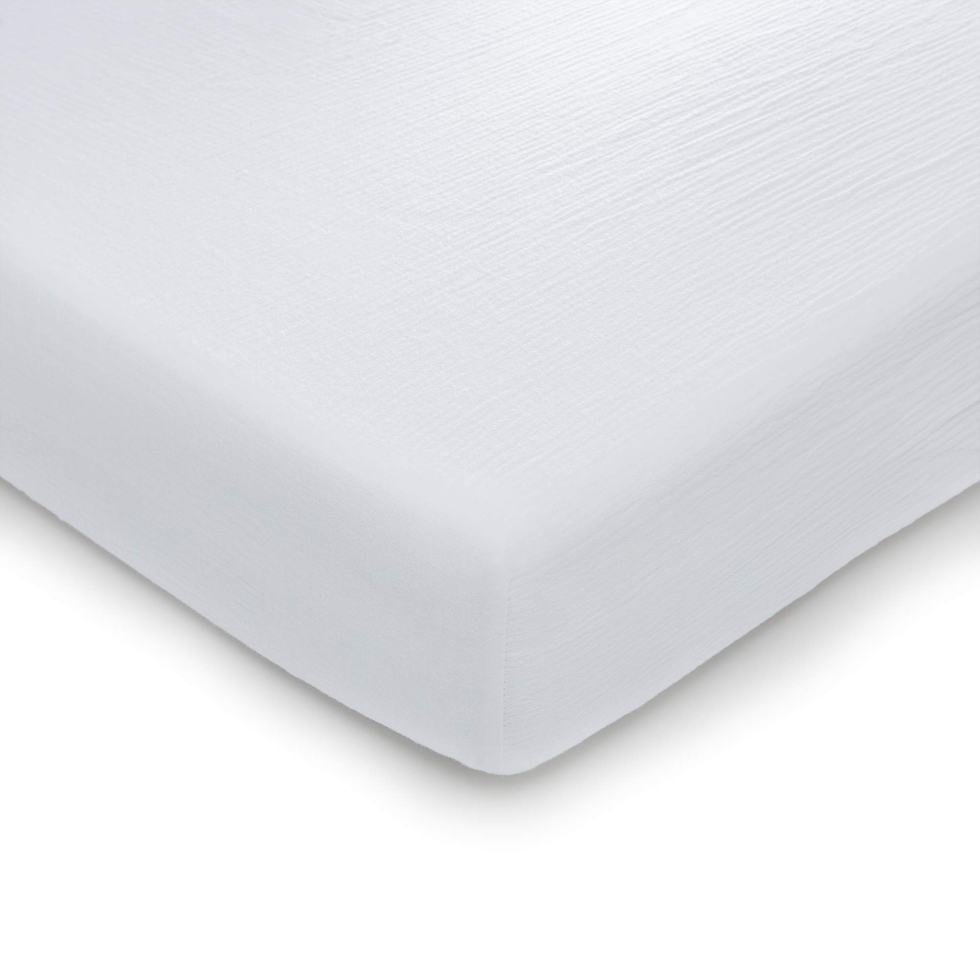 Muslin Fitted Crib Sheet - White