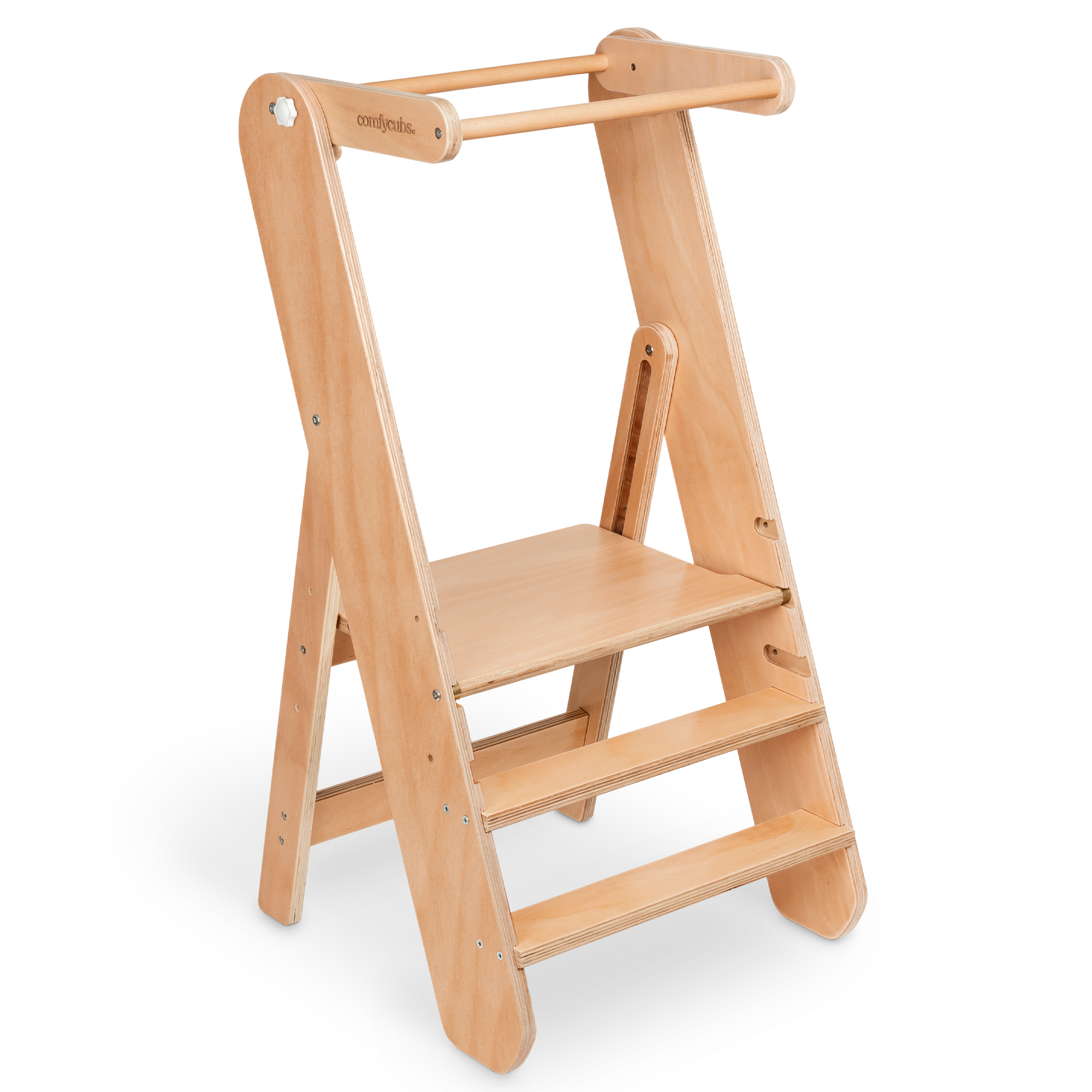 Kids Stool Step- Natural Wood