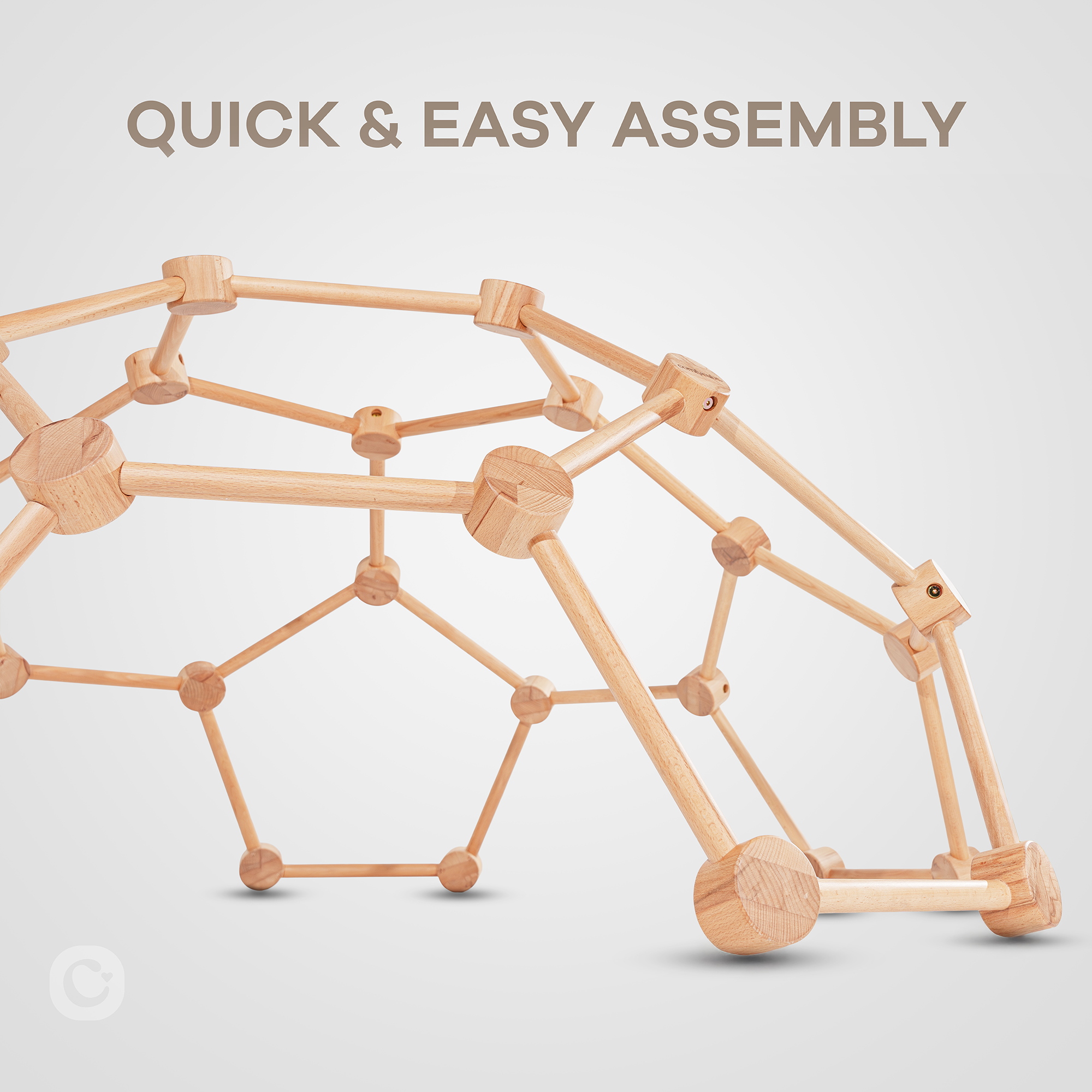 Dome Climber- Natural Wood