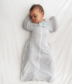LOVE TO DREAM Cotton Transition Sleepsack-Medium (Grey Stripe)