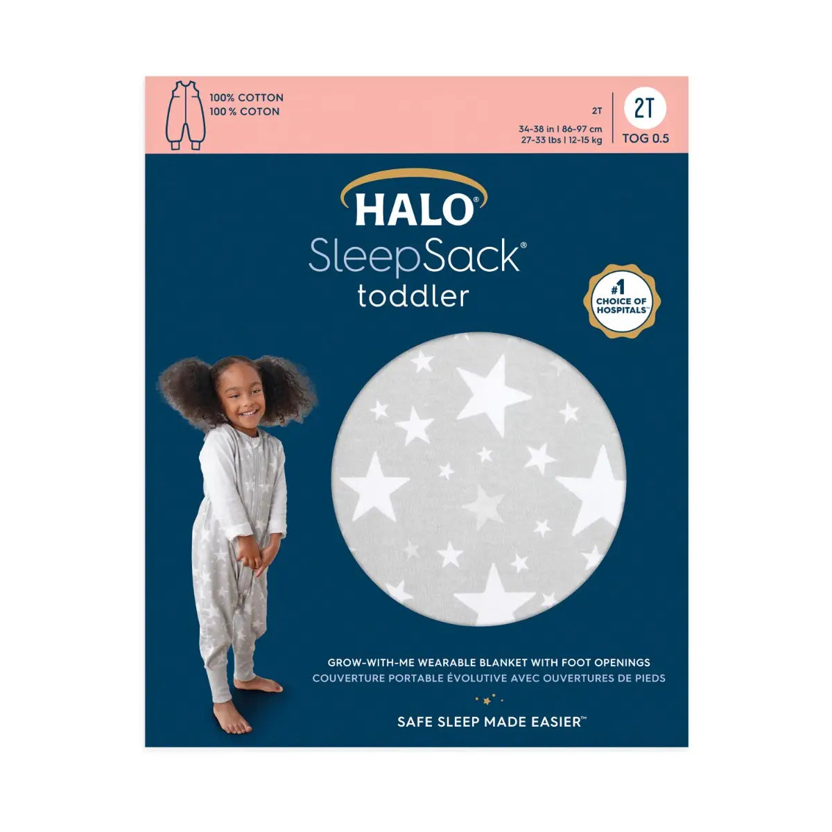HALO In The Stars Toddler 100% Cotton Sleepsack- 2T