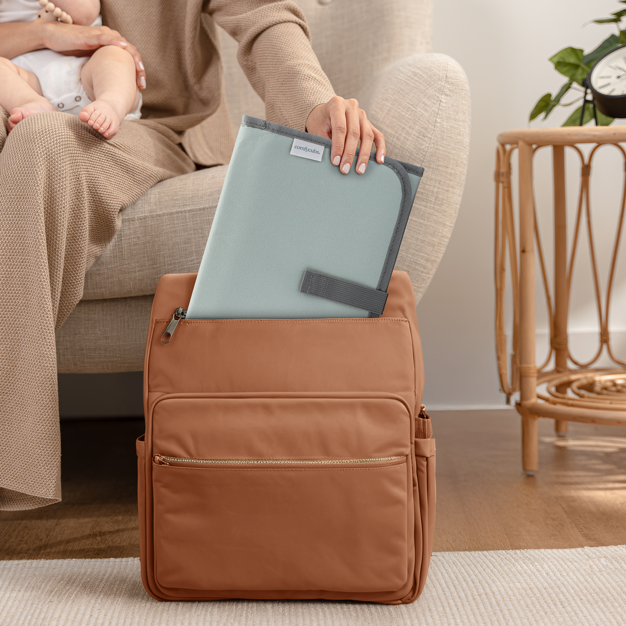 Compact Changing Pad-Earth Green