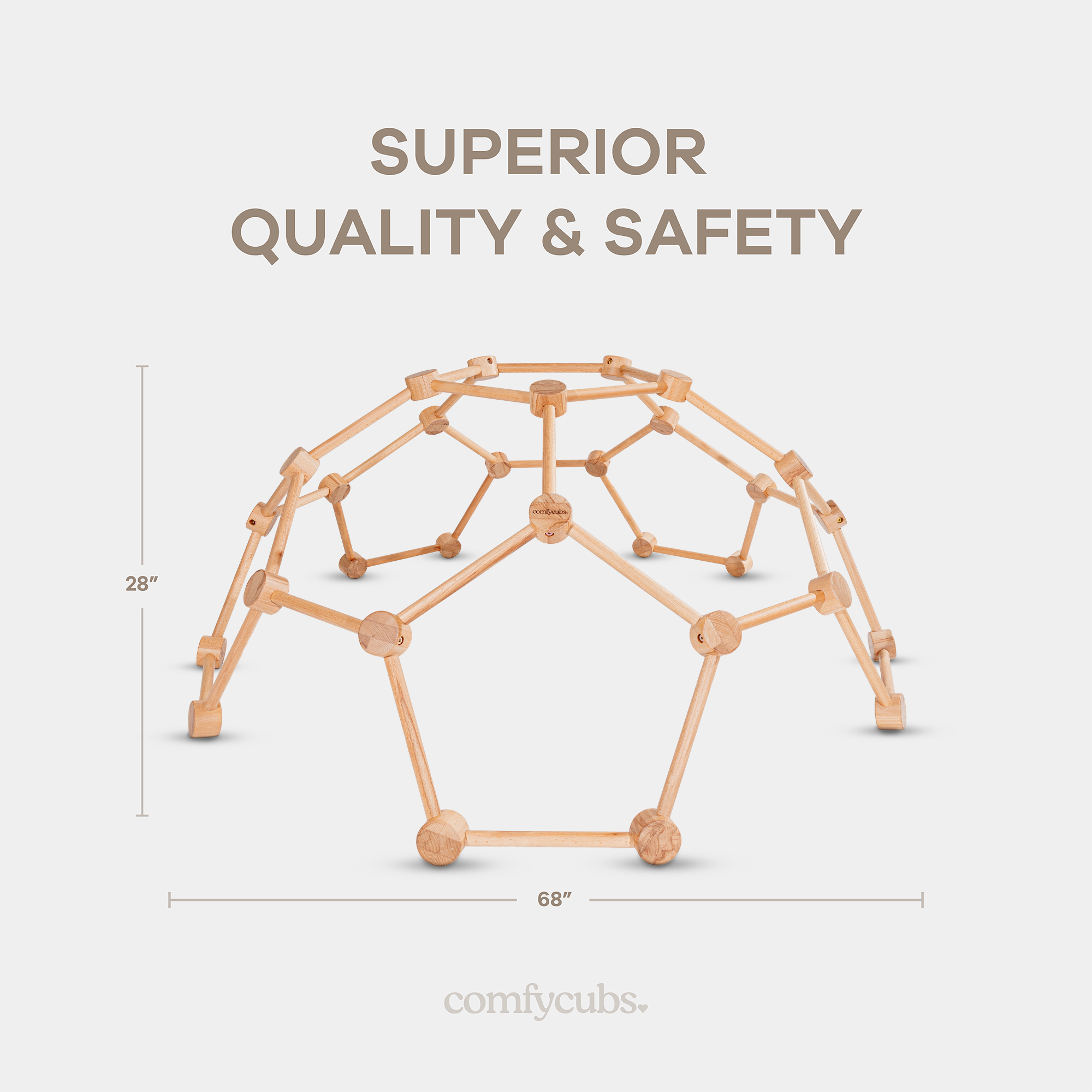 Dome Climber- Natural Wood
