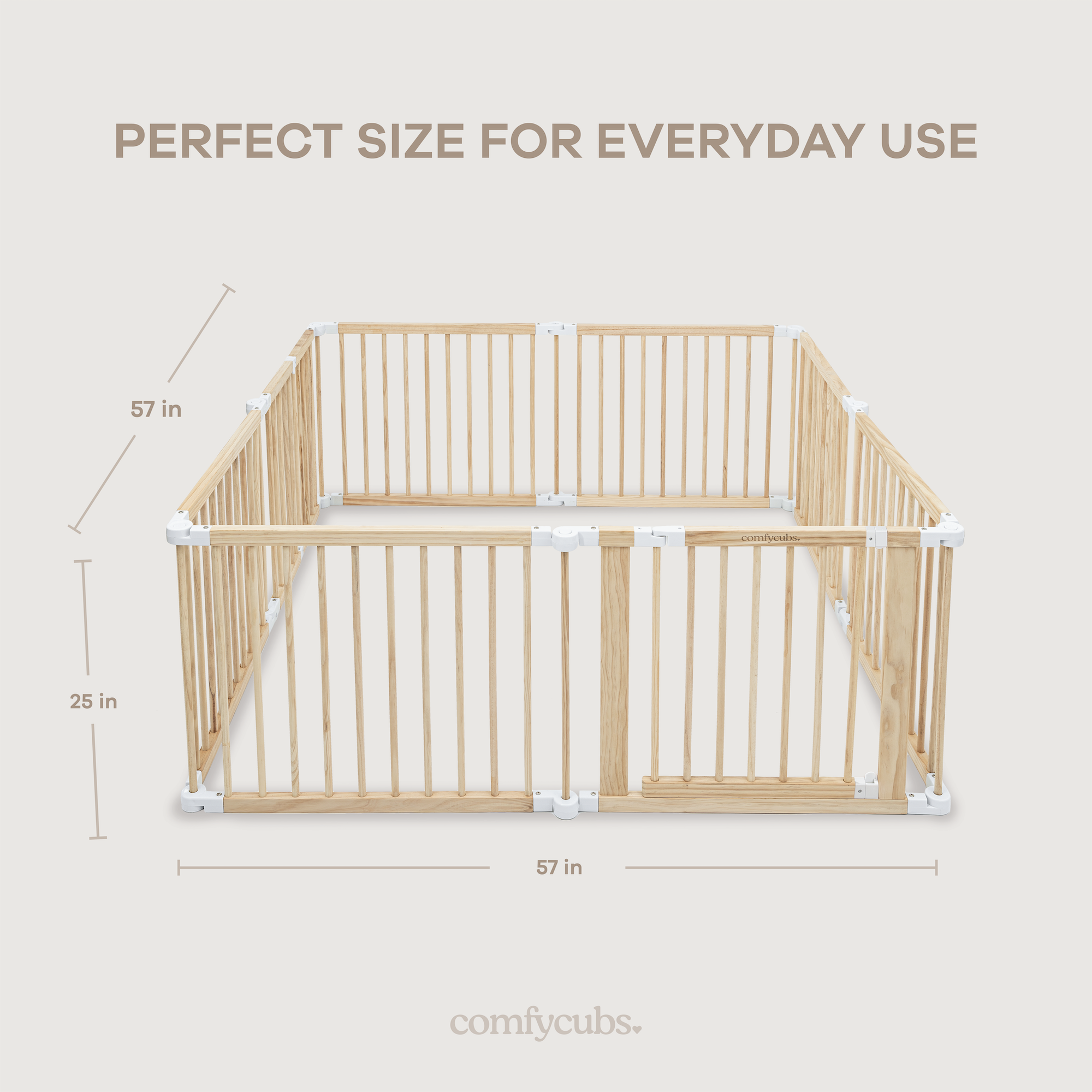 PlayPen & Gate - Natural Wood