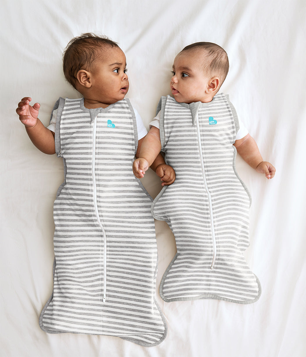 LOVE TO DREAM Cotton Transition Sleepsack-Medium (Grey Stripe)