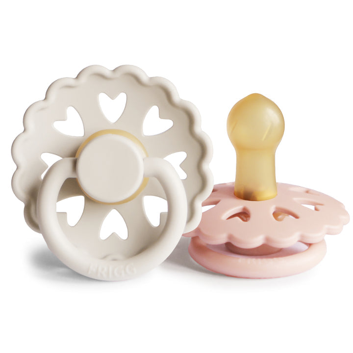 FRIGG Andersen Fairytale Natural Rubber Pacifier 2-Pack (Cream/Blush)
