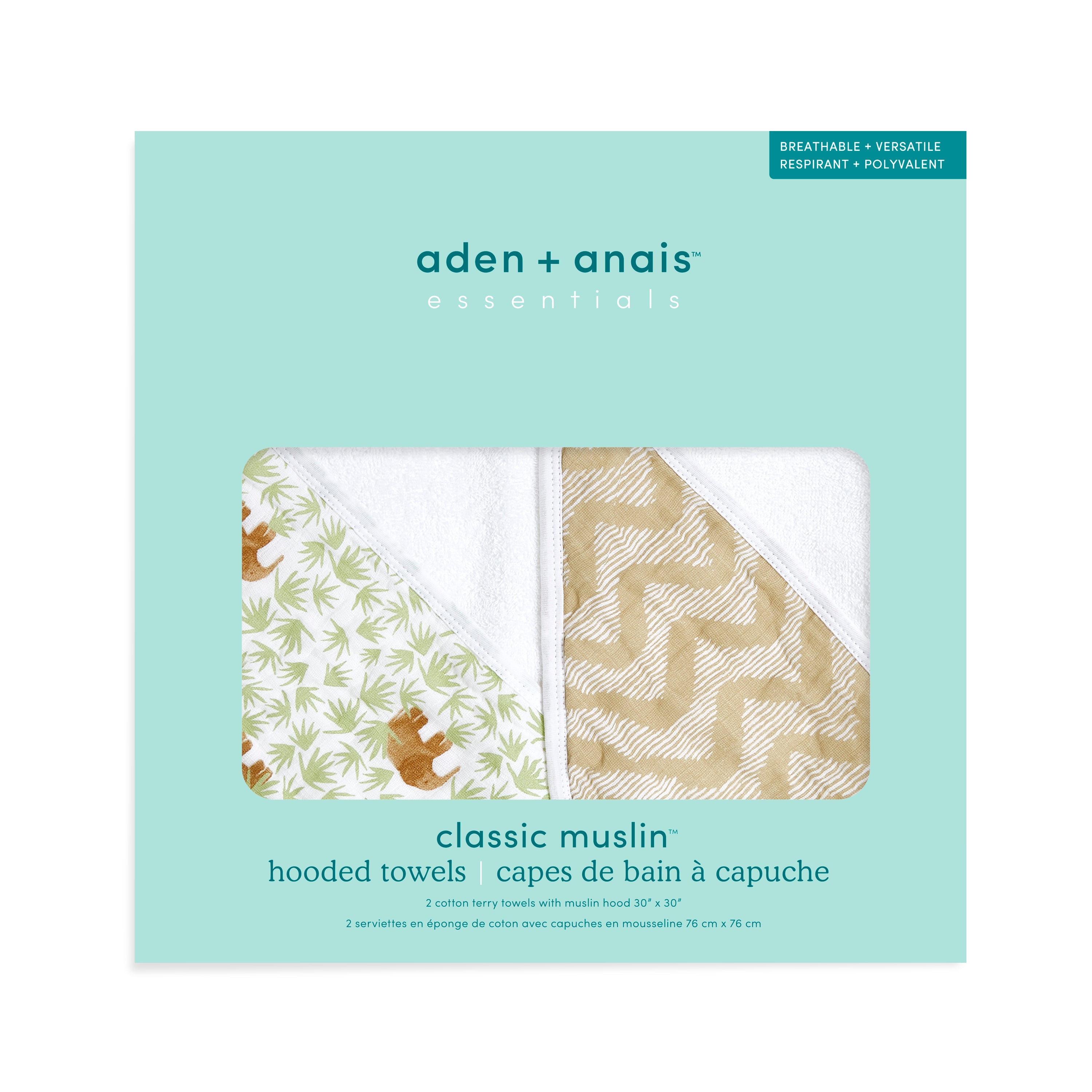 Aden + Anais Tanzania Hooded Towels- 2 Pack