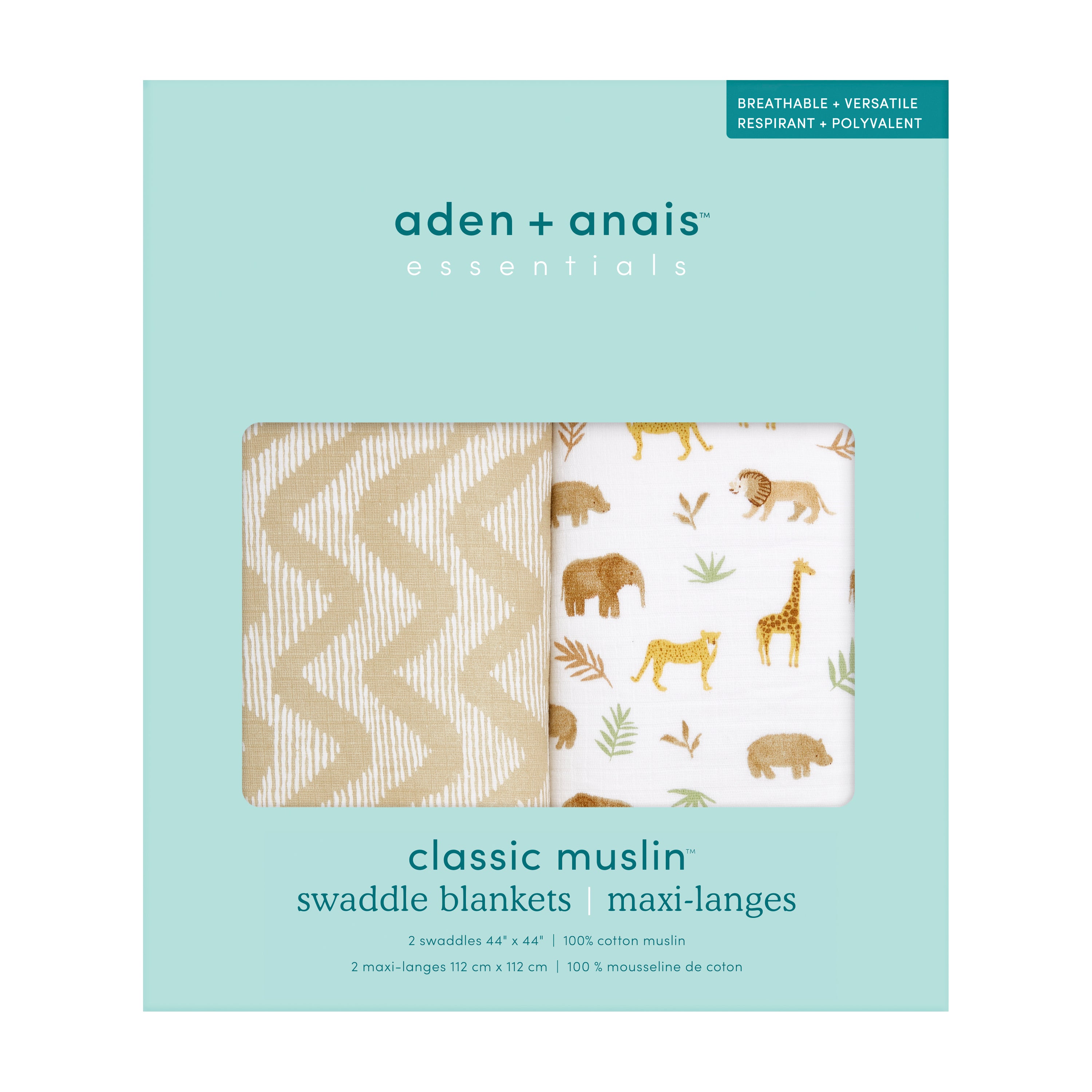 Aden + Anais Tanzania Swaddles-2 Pack