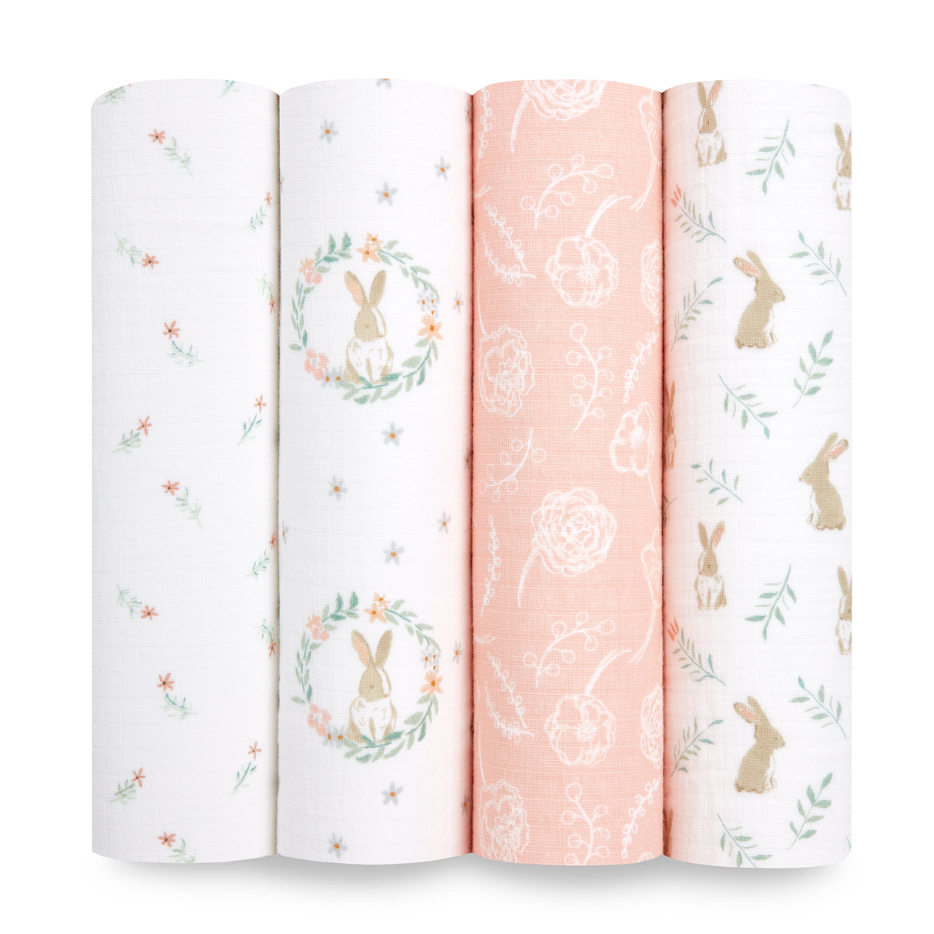 Aden + Anais Blushing Bunnies Swaddles-4 Pack