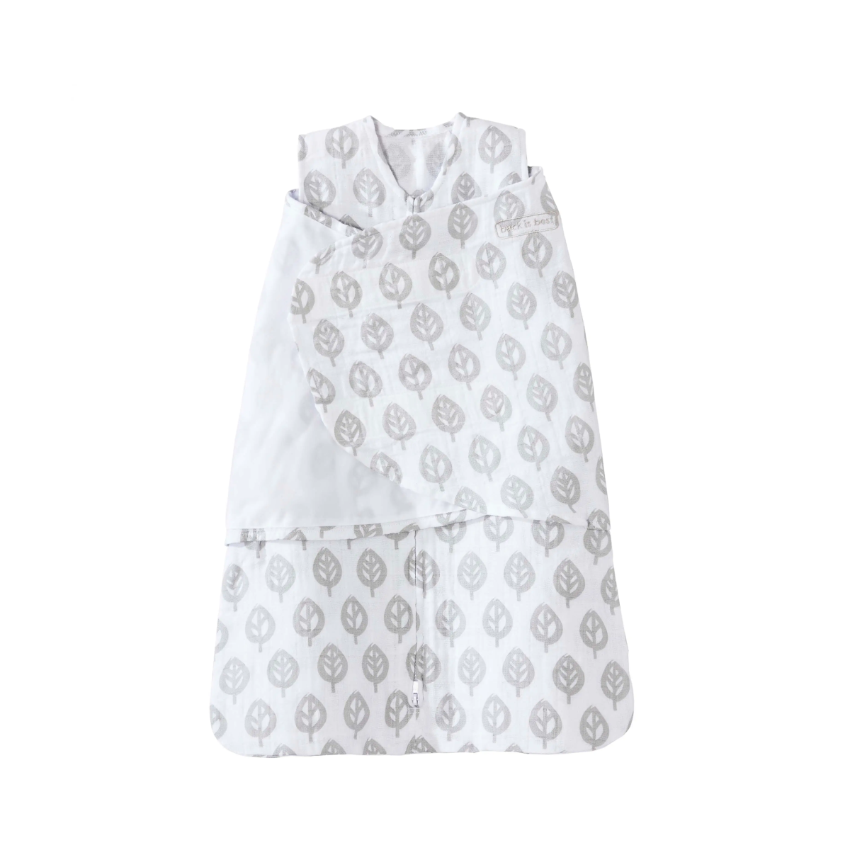 HALO Grey Tree Leaf  100% Cotton NewBorn Sleepsack Swaddle