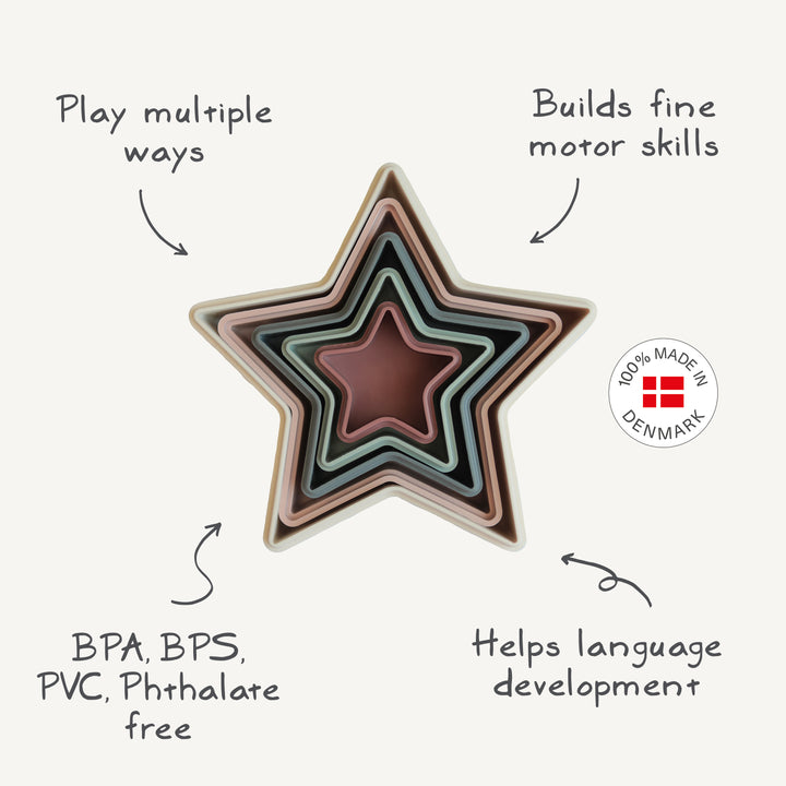 Mushie Nesting Stars Toy