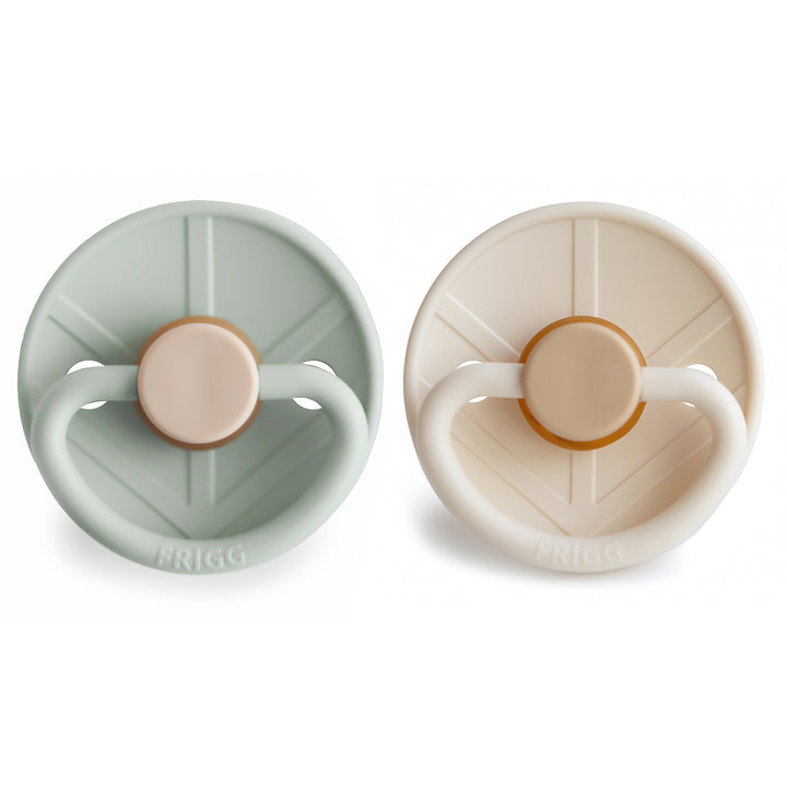 FRIGG Little Viking Natural Rubber Pacifier-2 Pack Sage/Cream