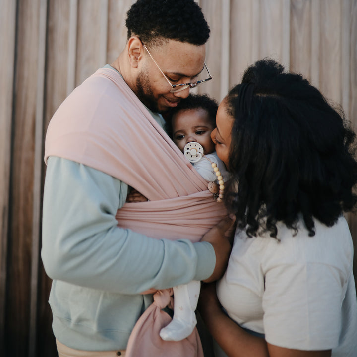 Mushie Organic Cotton Baby Wrap Carrier - Natural