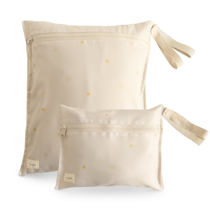 Mushie Water Resistant Wet Bag - Suns / 2 Pack