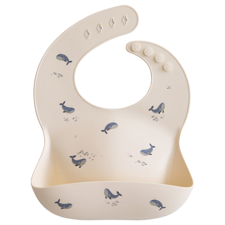 Mushie Silicone Bib-Whales