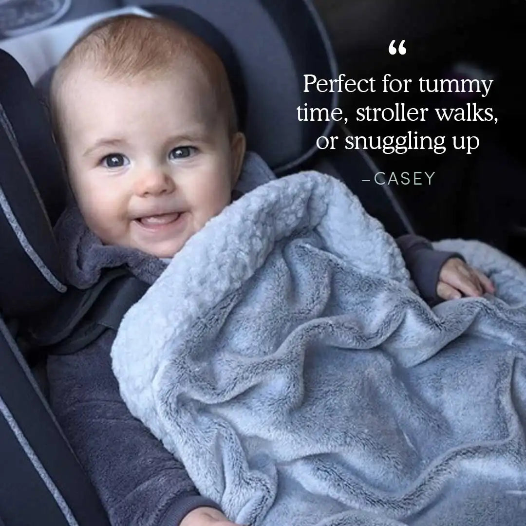 Aden + Anais Sea Blue Plush Blanket