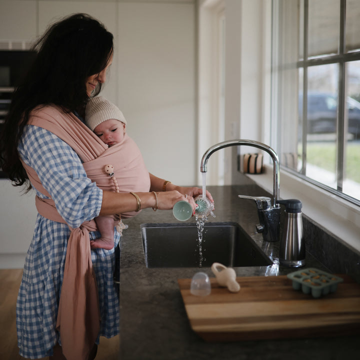 Mushie Organic Cotton Baby Wrap Carrier - Cedar