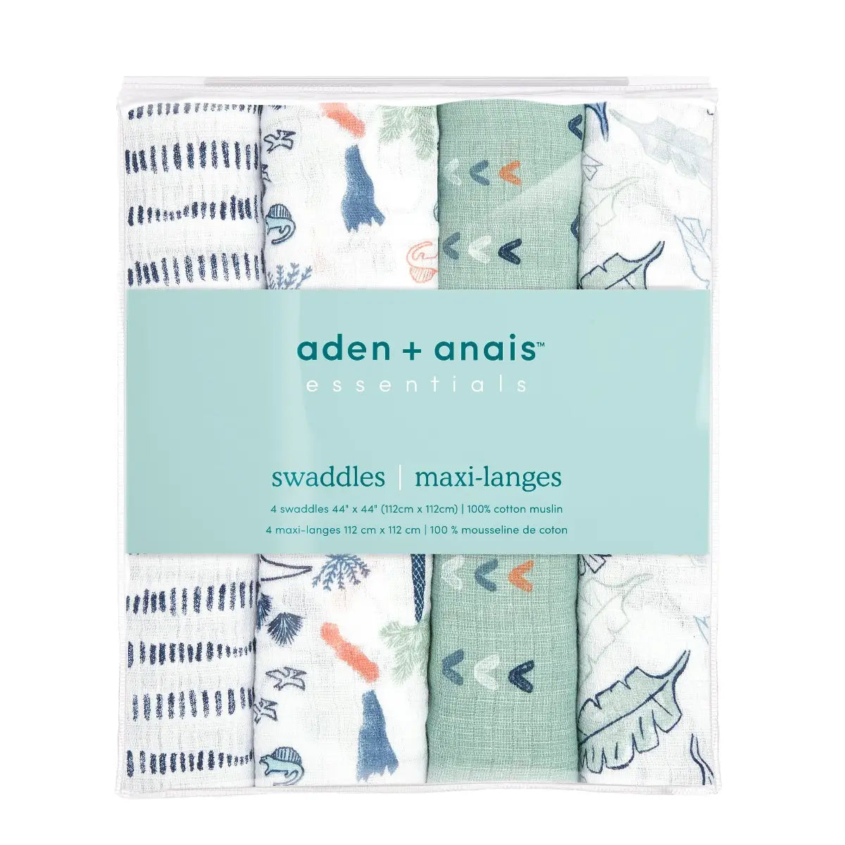 Aden + Anais Dinotime Swaddles-4 Pack
