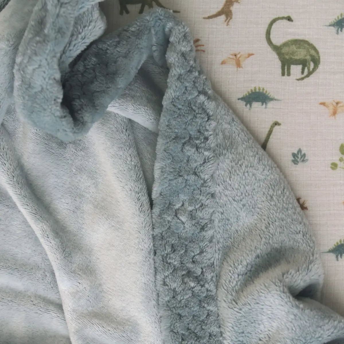 Aden + Anais Sea Blue Plush Blanket