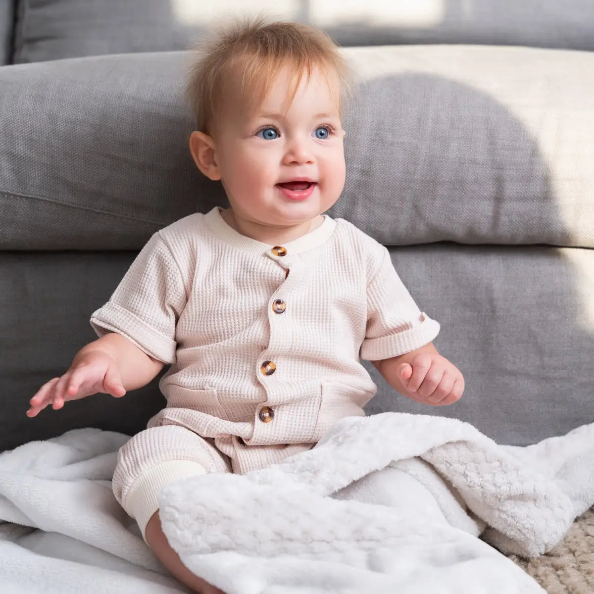 Aden + Anais Oatmeal Plush Blanket