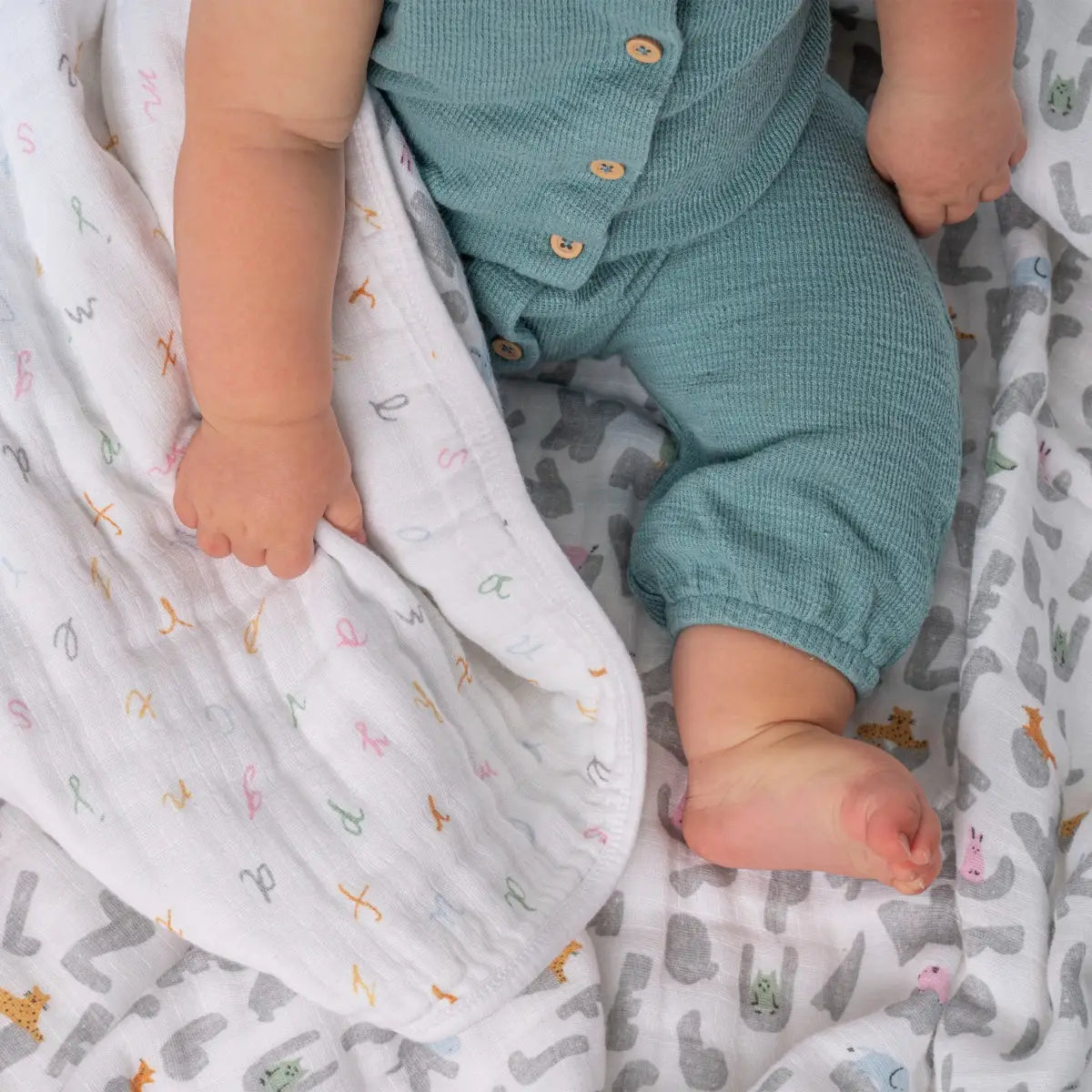 Aden + Anais Alphabet Animals Muslin Blanket