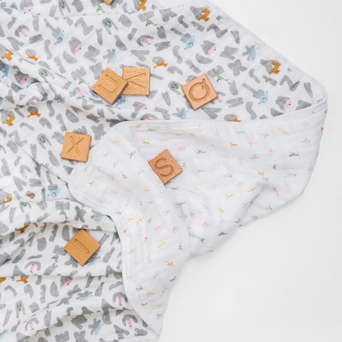 Aden + Anais Alphabet Animals Muslin Blanket
