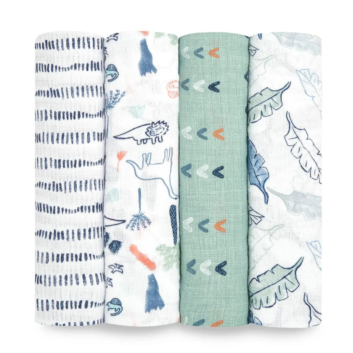 Aden + Anais Dinotime Swaddles-4 Pack