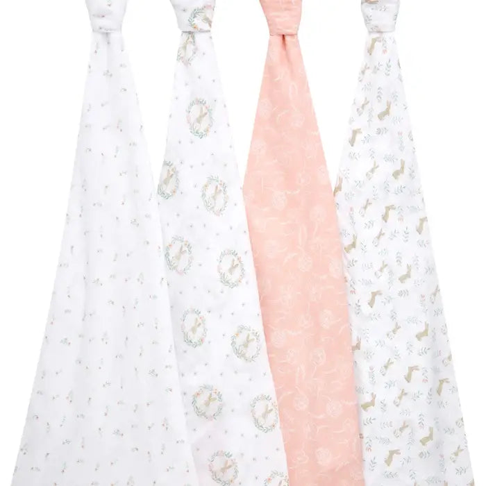 Aden + Anais Blushing Bunnies Swaddles-4 Pack