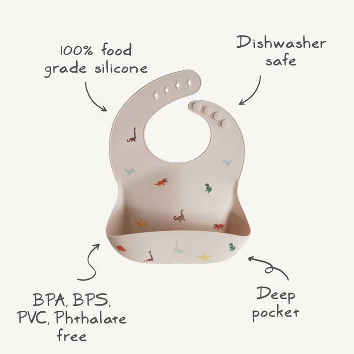 Mushie Silicone Baby Bib-Shifting Sand