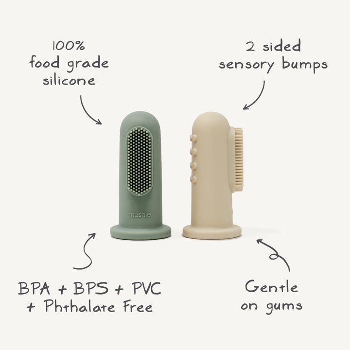 Mushie Finger Toothbrush-2 Pack