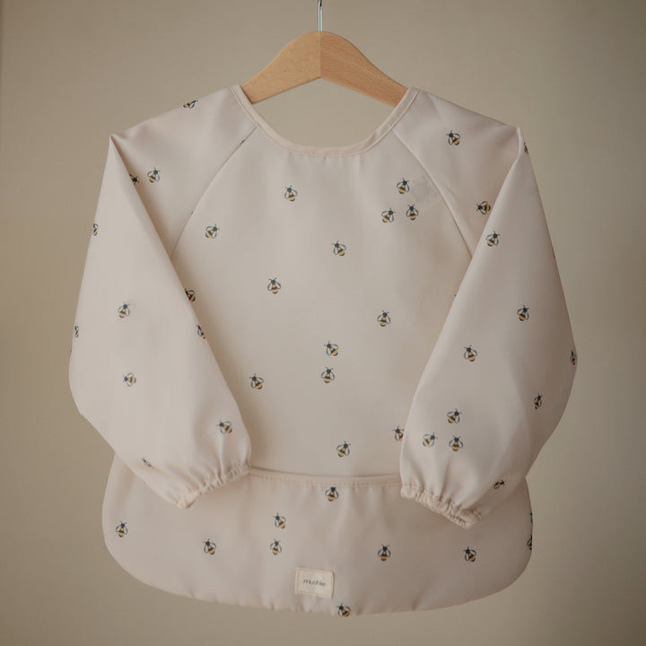 Mushie Long Sleeve Bib-Bees