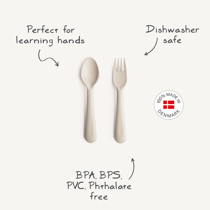 Mushie Dinneware Fork and Spoon Set