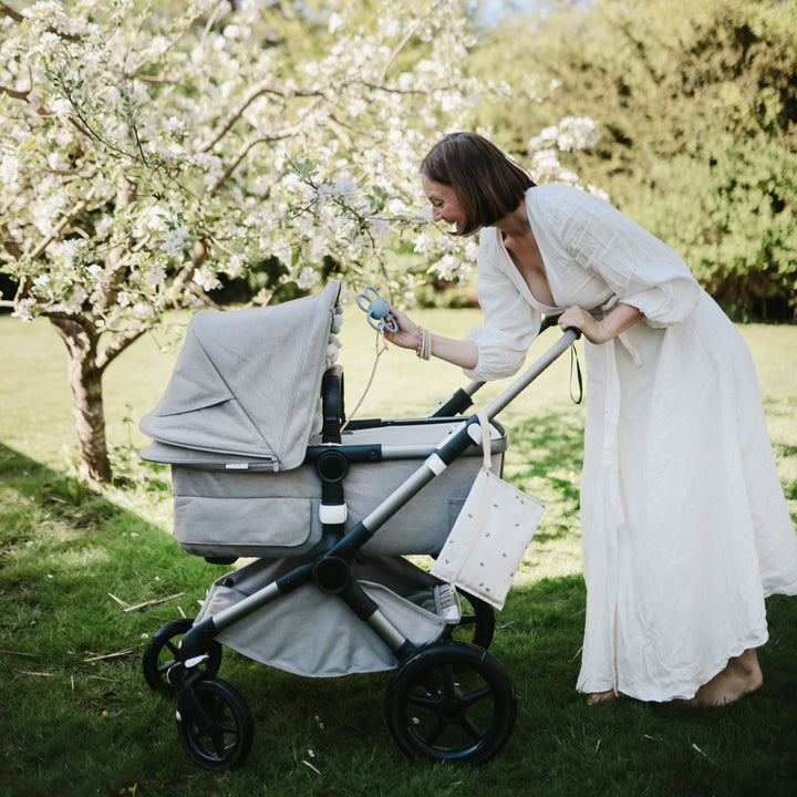 Mushie Water Resistant Wet Bag - Olive Check / 2 Pack