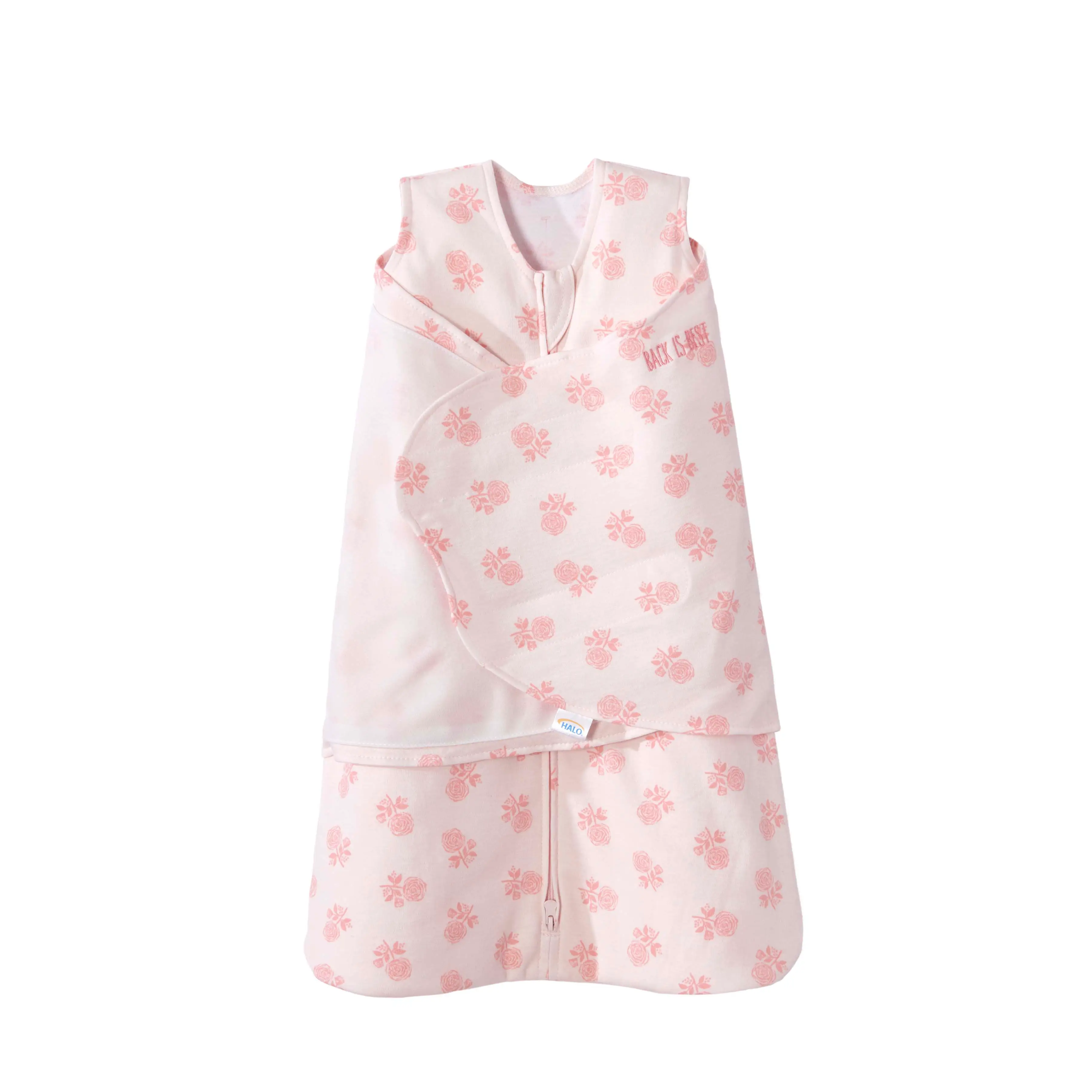 HALO Rose Toss Blush  100% Cotton Sleepsack Swaddle- Newborn