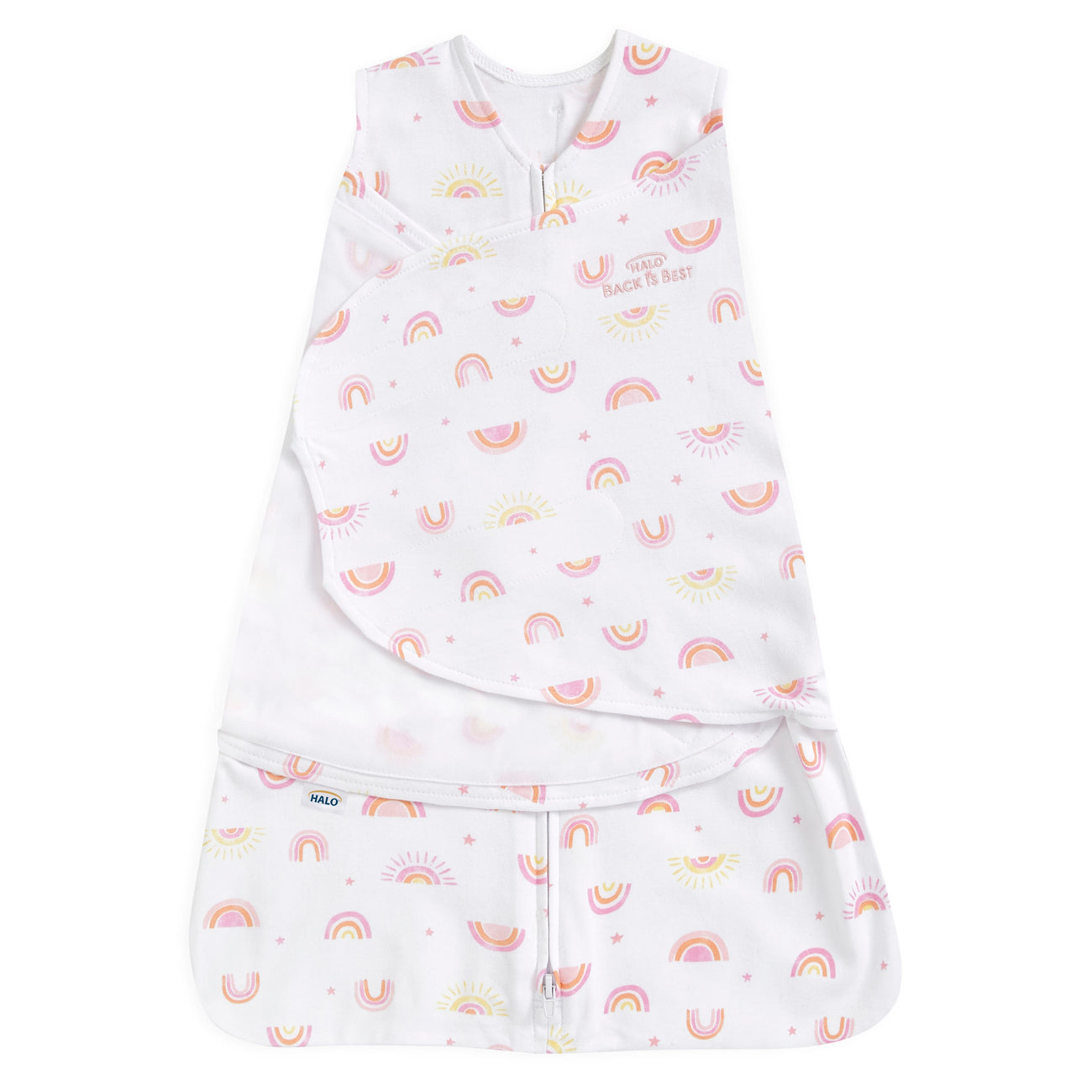 HALO Sunshine Rainbows 100% Cotton Sleepsack Swaddle-Small
